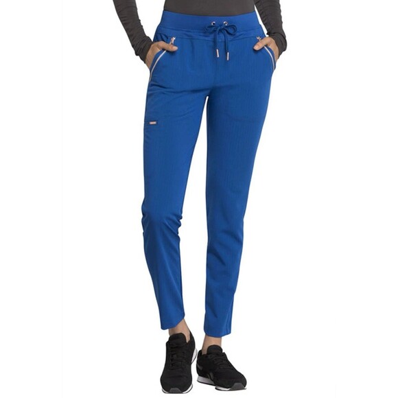 Cherokee Pants - Cherokee Blue Scrubs Statement Mid Rise Tapered Leg Pull On Pant CK055 3XL New